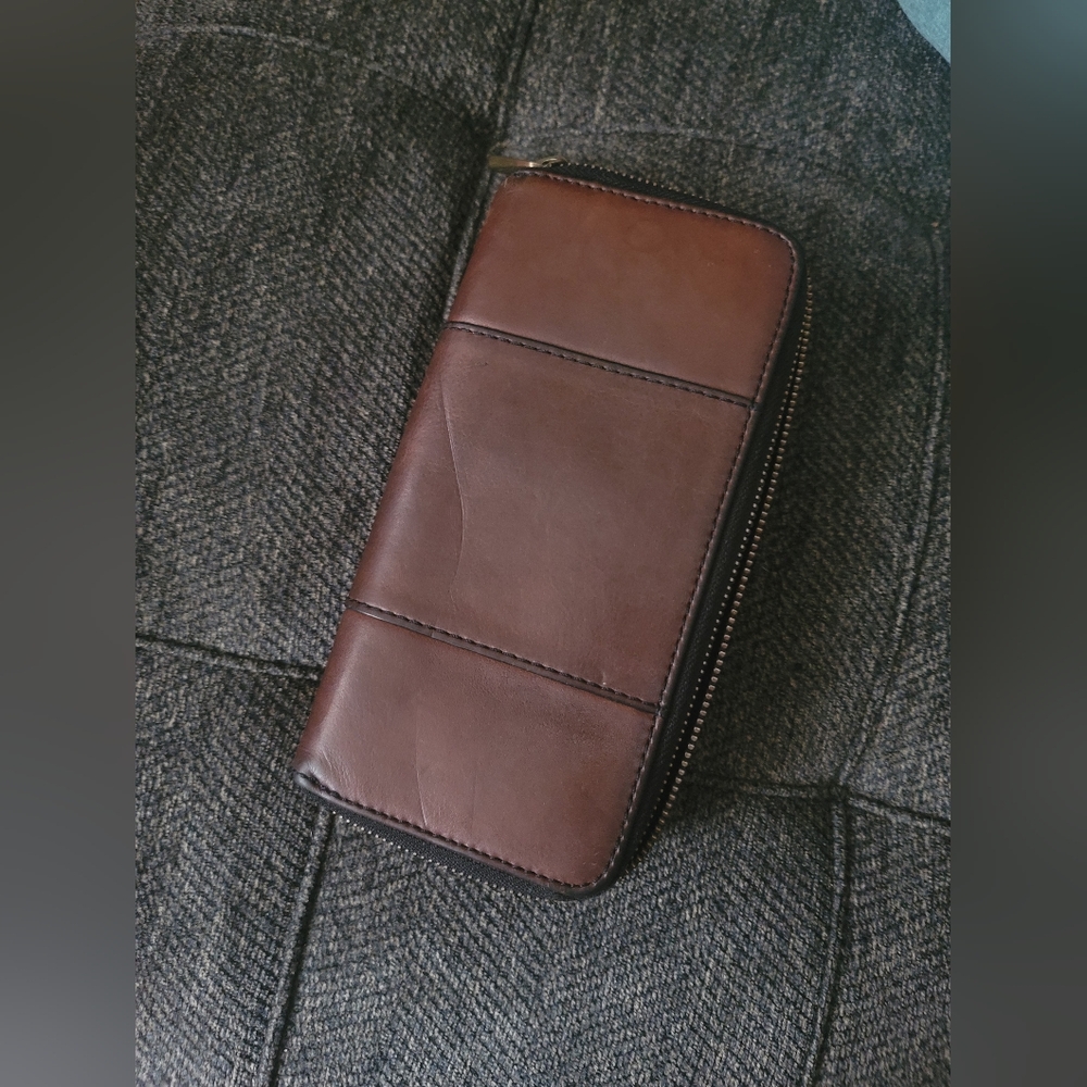 Fossil Vintage Chocolate Leather Wallet - Picture 8 of 9